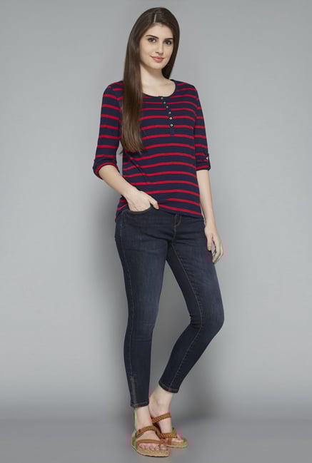 LOV by Westside Navy Striped Top LOV by Westside Navy Striped Top