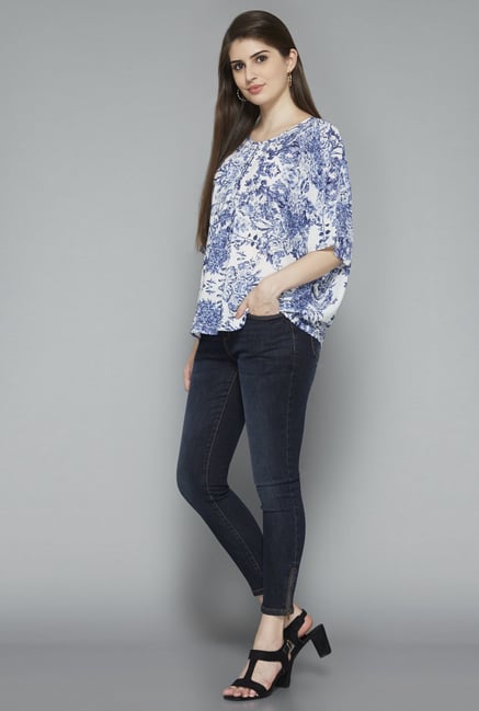 LOV by Westside White Floral Print Blouse LOV by Westside White Floral Print Blouse