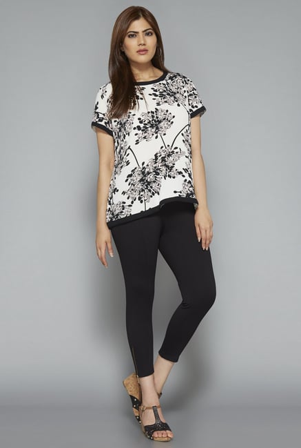 Gia by Westside Off White Floral Print Blouse Gia by Westside Off White Floral Print Blouse