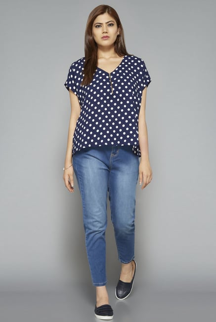 Sassy Soda by Westside Navy Rima Blouse Sassy Soda by Westside Navy Rima Blouse