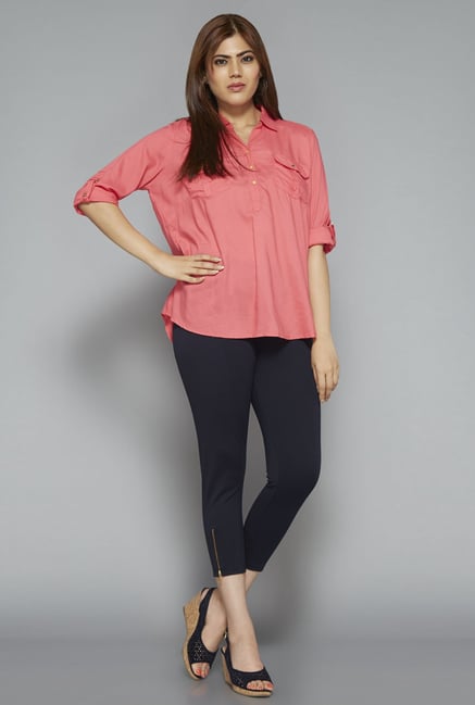 Gia by Westside Coral Nora Blouse Gia by Westside Coral Nora Blouse