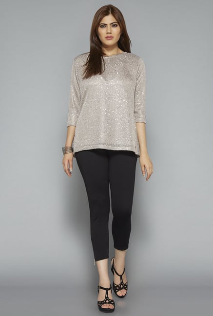 Gia by Westside Beige Lyric Knitted Top Gia by Westside Beige Lyric Knitted Top