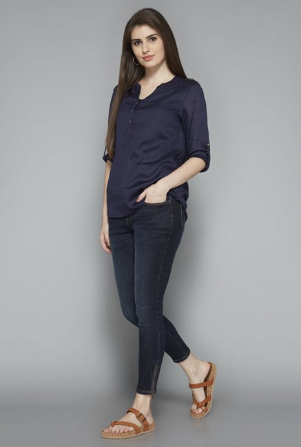 LOV by Westside Navy Seira Blouse LOV by Westside Navy Seira Blouse
