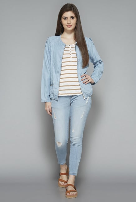 LOV by Westside Off White Striped Top LOV by Westside Off White Striped Top