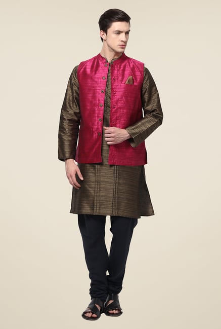 Yepme Pink Russo Nehru Jacket Yepme Pink Russo Nehru Jacket