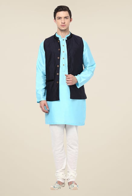 Yepme Navy Kevin Nehru Jacket Yepme Navy Kevin Nehru Jacket