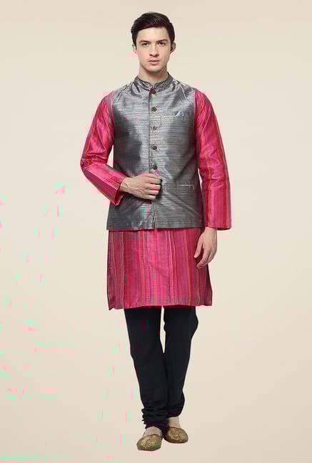 Yepme Grey Russo Nehru Jacket Yepme Grey Russo Nehru Jacket