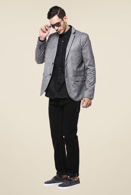 Yepme Kerron Grey Blazer Yepme Kerron Grey Blazer