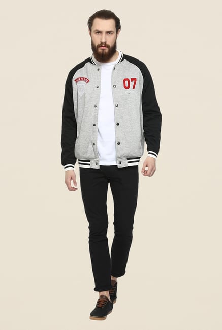 Yepme Toretto Grey & Black Printed Jacket Yepme Toretto Grey & Black Printed Jacket