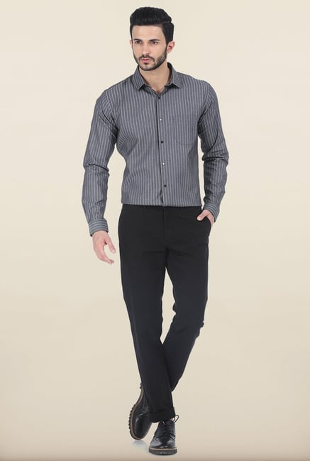 Basics Castle Rock Stripe Dobby Slim Fit Shirt Basics Castle Rock Stripe Dobby Slim Fit Shirt