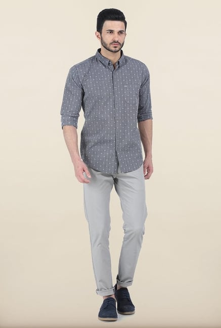 Basics Steel Grey Fila Fil Slim Fit Shirt Basics Steel Grey Fila Fil Slim Fit Shirt
