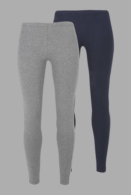 Doone Navy & Grey Solid Training Pants (Set Of 2) Doone Navy & Grey Solid Training Pants (Set Of 2)