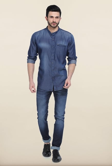 Basics Mood Indigo Denim Slim Fit Shirt Basics Mood Indigo Denim Slim Fit Shirt