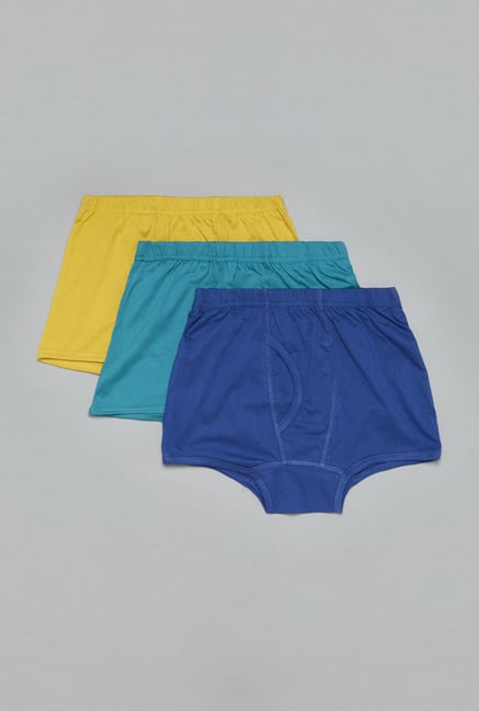 Westsport by Westside Yellow,Turquoise,Blue Trunks(Set Of 3) Westsport by Westside Yellow,Turquoise,Blue Trunks(Set Of 3)