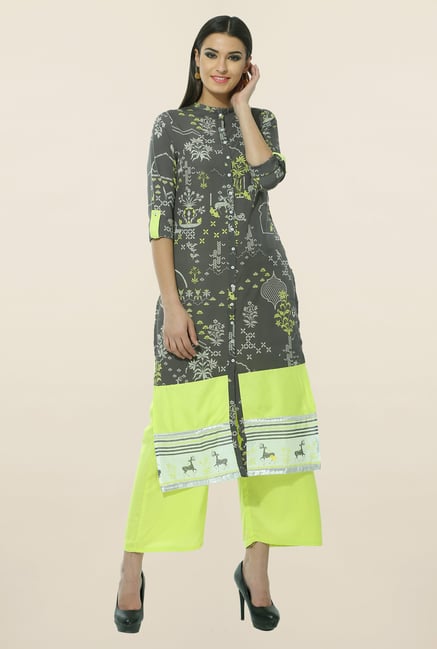 W Grey Printed Kurta W Grey Printed Kurta