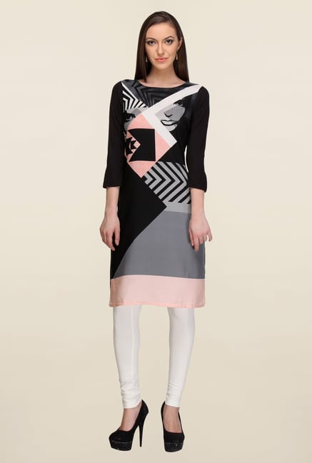 W Black Printed Kurta W Black Printed Kurta