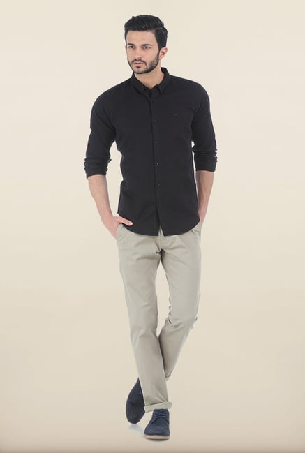 Basics Total Eclipse Slim Fit Linen Blend Shirt Basics Total Eclipse Slim Fit Linen Blend Shirt