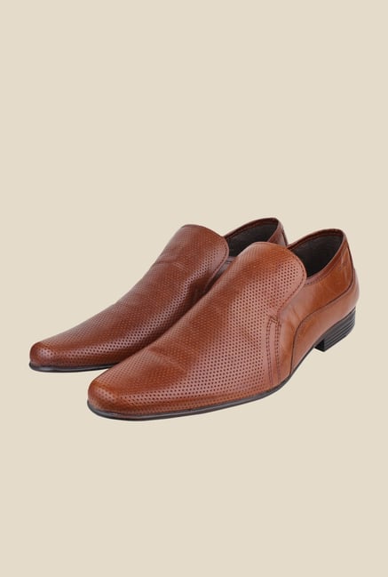 Red Tape Tan Leather Slip-Ons Red Tape Tan Leather Slip-Ons