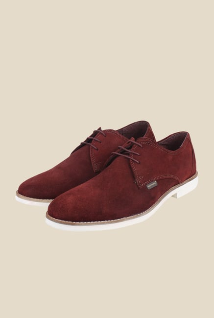 Red Tape Burgundy Derby Shoes Red Tape Burgundy Derby Shoes
