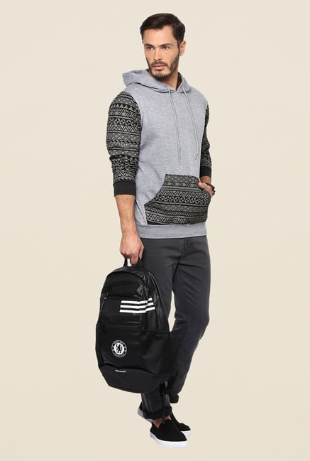 Yepme Robin Grey Printed Hoodie Yepme Robin Grey Printed Hoodie