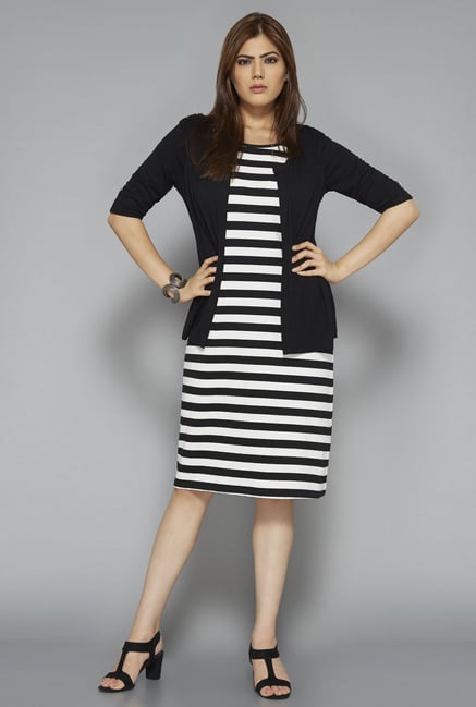 Gia by Westside Black Striped Dress Gia by Westside Black Striped Dress