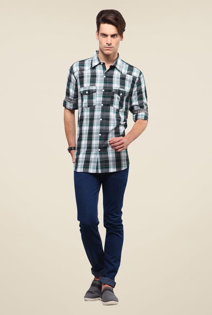 Yepme Green Hagen Checked Shirt Yepme Green Hagen Checked Shirt