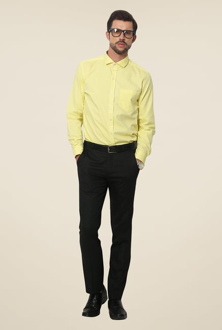 Yepme Yellow Kari Premium Solid Shirt Yepme Yellow Kari Premium Solid Shirt