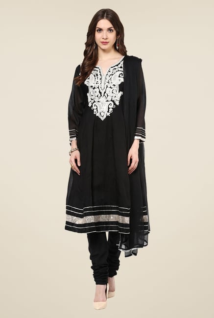 Yepme Rehna Black Salwar Suit Set Yepme Rehna Black Salwar Suit Set
