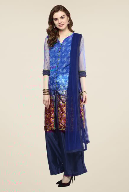 Yepme Flavia Blue Salwar Suit Set Yepme Flavia Blue Salwar Suit Set