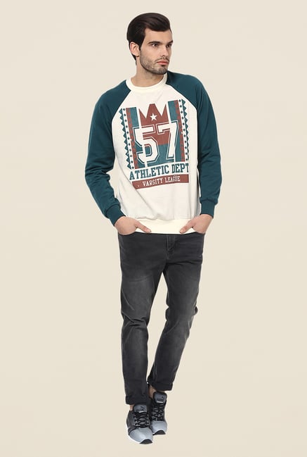 Yepme Steve Off-white Printed Sweatshirt Yepme Steve Off-white Printed Sweatshirt