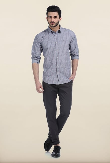 Basics Titanium Printed Fila Fil Slim Fit Shirt Basics Titanium Printed Fila Fil Slim Fit Shirt