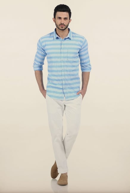 Basics Skyway Weft Striped Slim Fit Shirt Basics Skyway Weft Striped Slim Fit Shirt