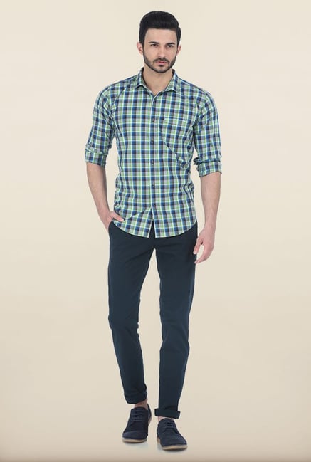 Basics Kiwi Checked Slim Fit Shirt Basics Kiwi Checked Slim Fit Shirt