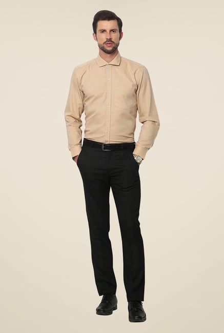 Yepme Beige Kari Premium Solid Shirt Yepme Beige Kari Premium Solid Shirt
