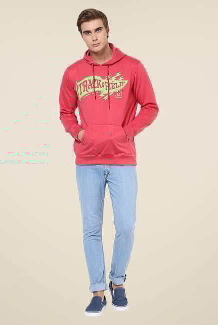 Yepme Rupert Pink Printed Hoodie Yepme Rupert Pink Printed Hoodie
