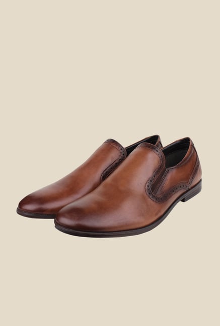 Red Tape Tan Leather Slip-Ons Red Tape Tan Leather Slip-Ons