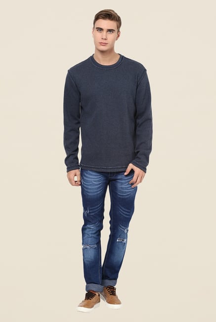Yepme Benedict Blue Reversible Sweatshirt Yepme Benedict Blue Reversible Sweatshirt