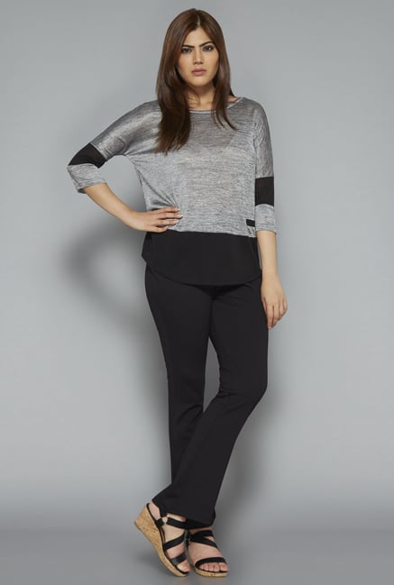 Gia by Westside Black Solid Trouser Gia by Westside Black Solid Trouser