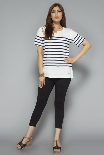 Gia by Westside Black Solid Trouser Gia by Westside Black Solid Trouser
