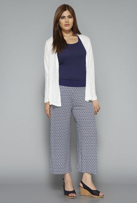 Gia by Westside Navy Printed Palazzos Gia by Westside Navy Printed Palazzos