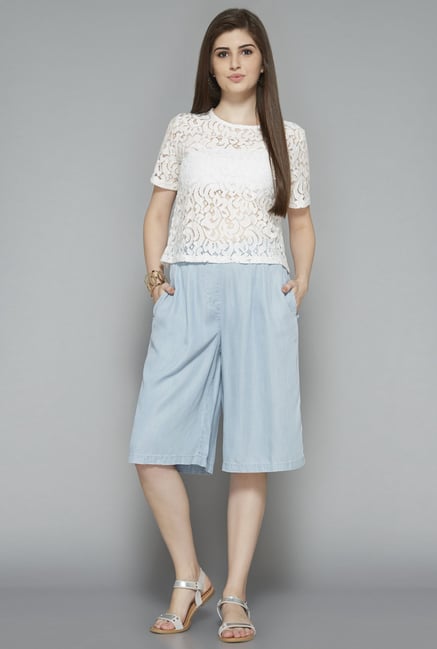 LOV by Westside Light Blue Ebony Culottes LOV by Westside Light Blue Ebony Culottes