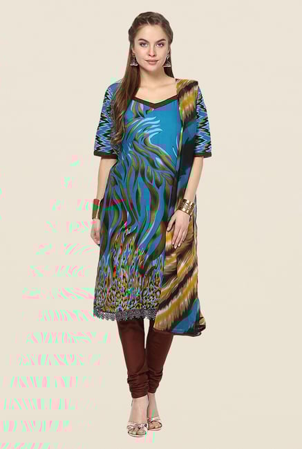 Yepme Blue Lois Salwar Suit Set Yepme Blue Lois Salwar Suit Set