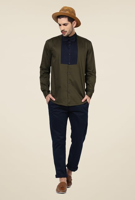 Yepme Olive Bert Party Shirt Yepme Olive Bert Party Shirt
