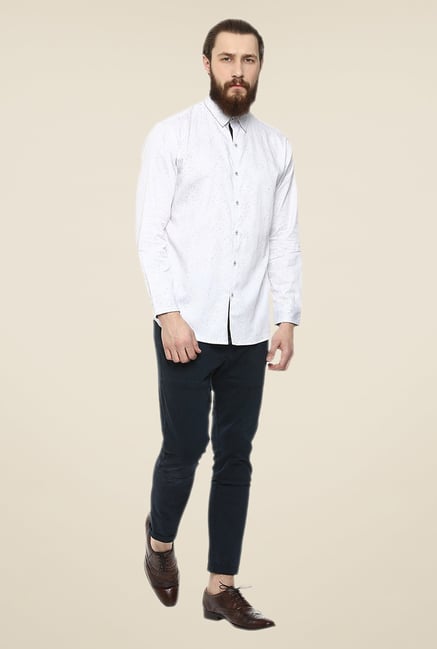 Yepme White Rodrix Printed Party Shirt Yepme White Rodrix Printed Party Shirt