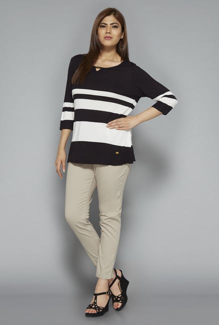 Gia by Westside Beige Solid Treggings Gia by Westside Beige Solid Treggings