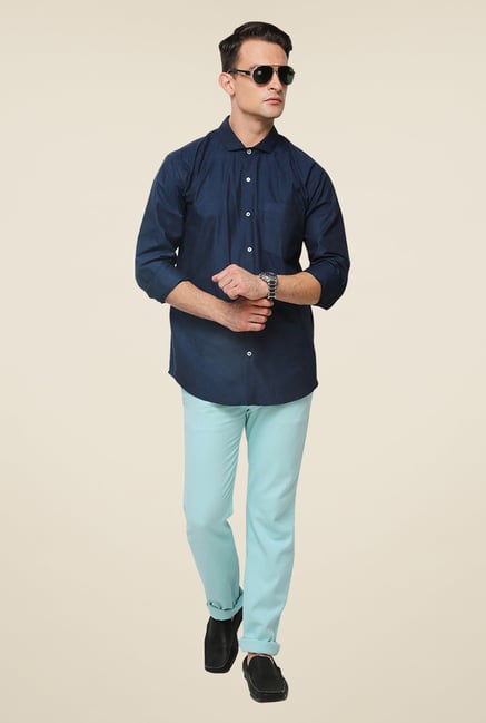 Yepme Navy Jenson Premium Shirt Yepme Navy Jenson Premium Shirt