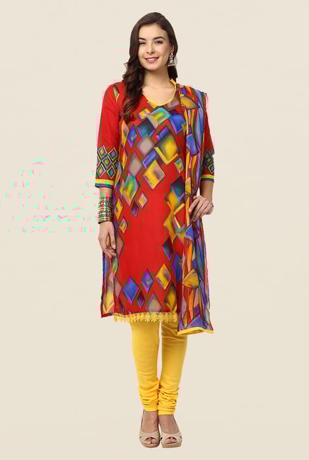 Yepme Red Lois Salwar Kameez Set Yepme Red Lois Salwar Kameez Set