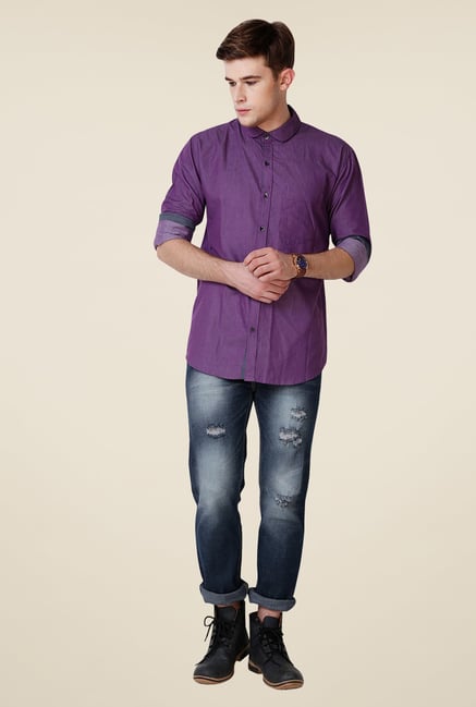 Yepme Purple Walter Premium Shirt Yepme Purple Walter Premium Shirt