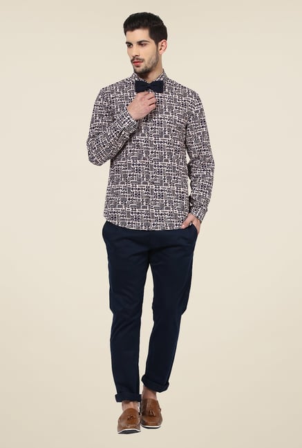 Yepme Black Davin Printed Cotton Party Shirt Yepme Black Davin Printed Cotton Party Shirt