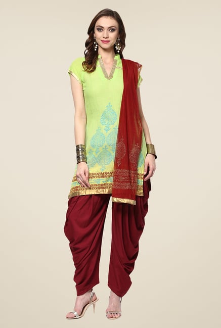 Yepme Lime Ballerina Salwar Suit Set Yepme Lime Ballerina Salwar Suit Set